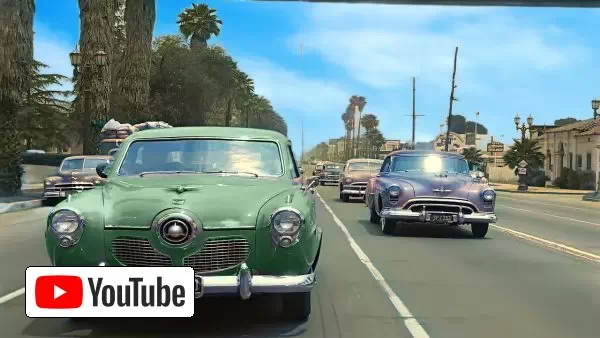 California 1952, Hollywood to Sunset Strip in color [60fps,Remastered] w/sound design added :: YouTube