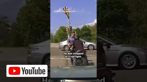 Motorcyclist drives state trooper into oncoming traffic #Shorts :: YouTube