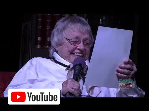Ursula voice Pat Carroll does The Haunted Mansion Ghost Host lines at Spooky Empire's May-Hem :: YouTube