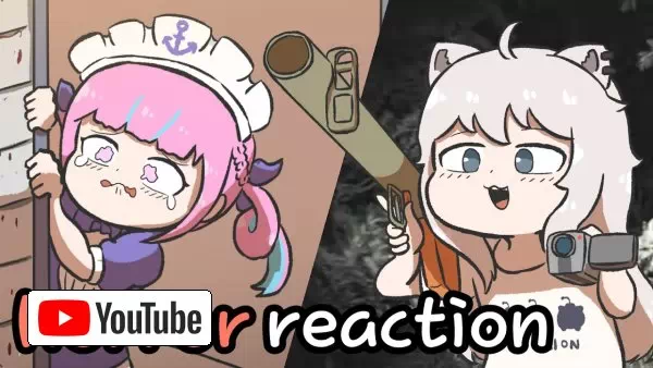 【Hololive】 DON'T SCREAM Aqua and Botan's Reaction 【Minato Aqua/Shishiro Botan/Clip/Ebihurai/Comic】 :: YouTube